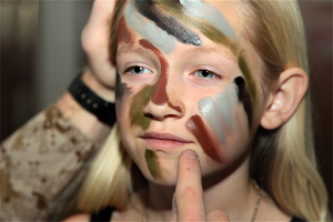 Time for face paint...it's almost GO TIME!